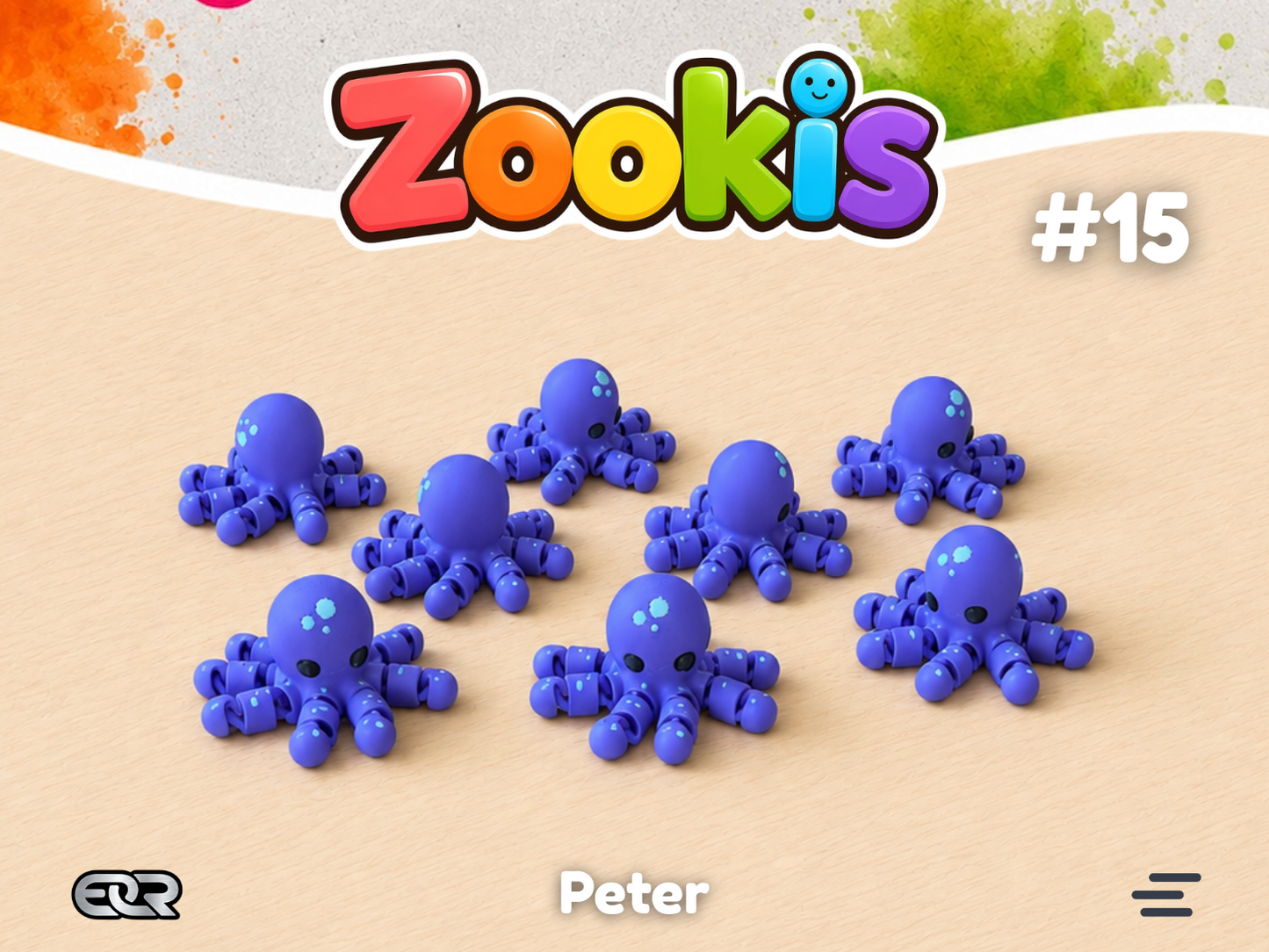 Peter the Octopus — Zookis Mini — 3D printed by Mythical Makers 3D