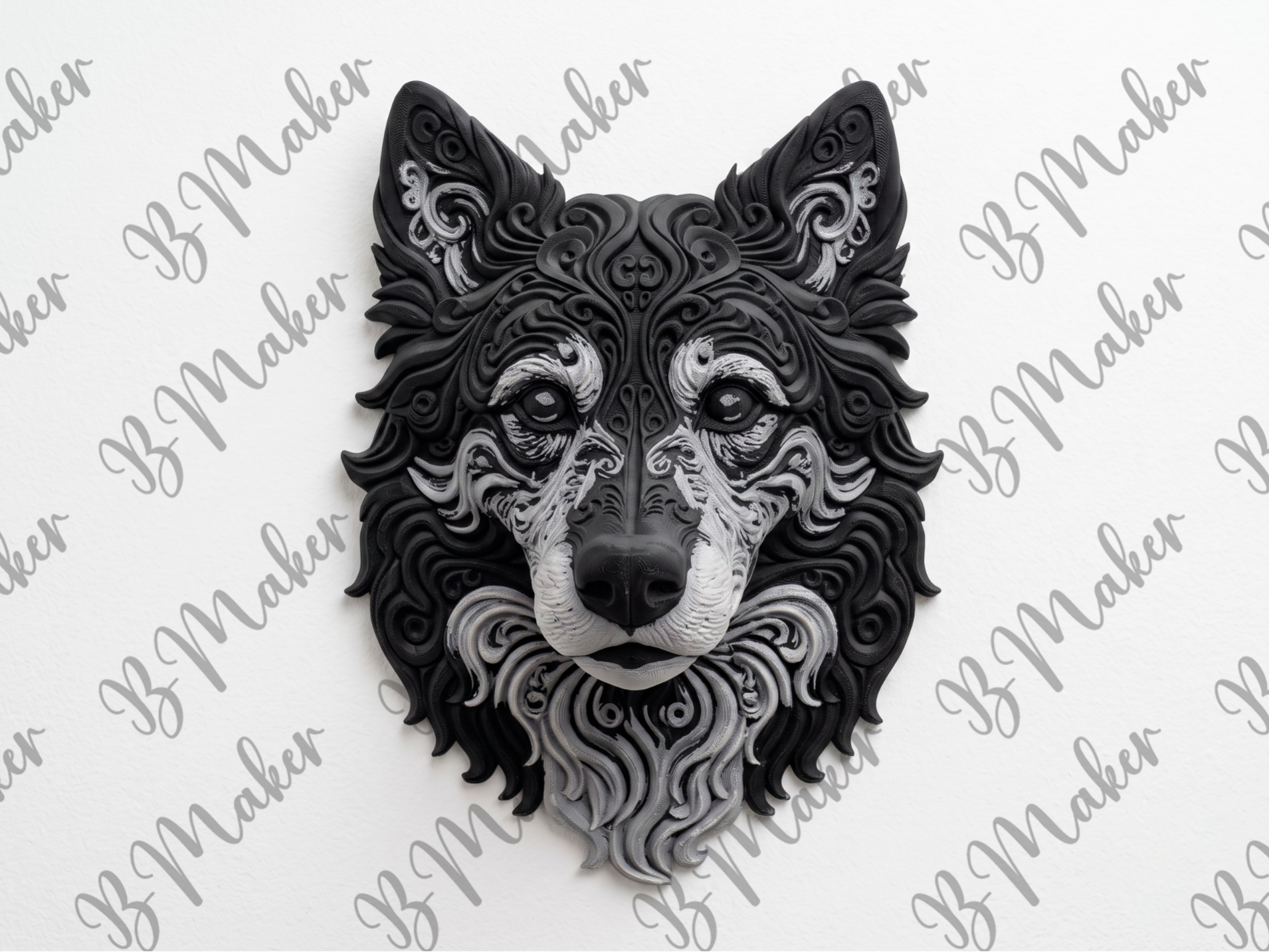 Dog Wall Art: Tribute to an Eternal Companion 3D printed wall art by Mythical Makers 3D