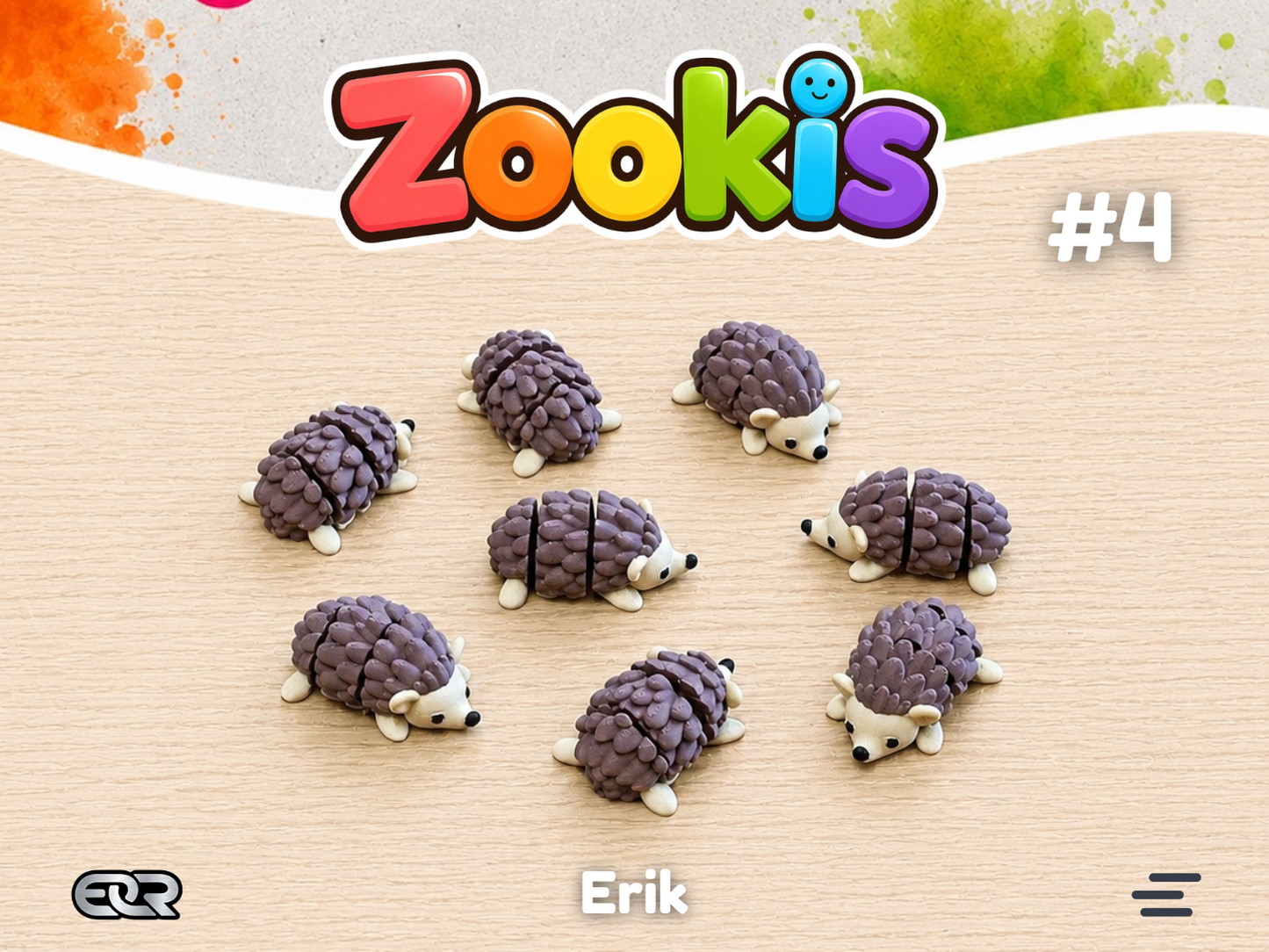 Erik the Hedgehog — Zookis Mini — 3D printed by Mythical Makers 3D