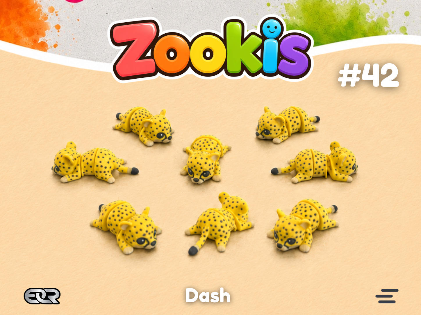 Dash the Cheetah — Zookis Mini — 3D printed by Mythical Makers 3D