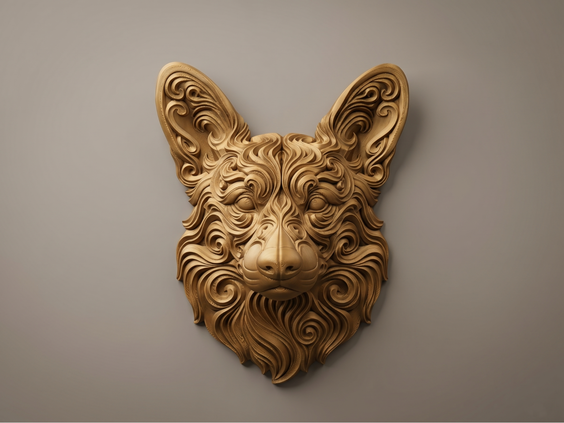 Corgi 3D printed wall art by Mythical Makers 3D