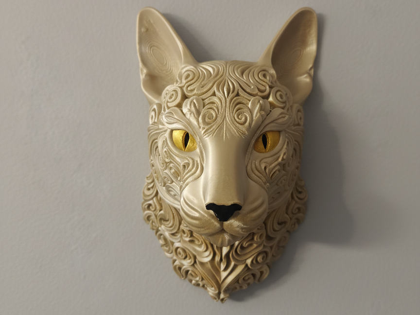 Savannah Cat 3D printed wall art by Mythical Makers 3D