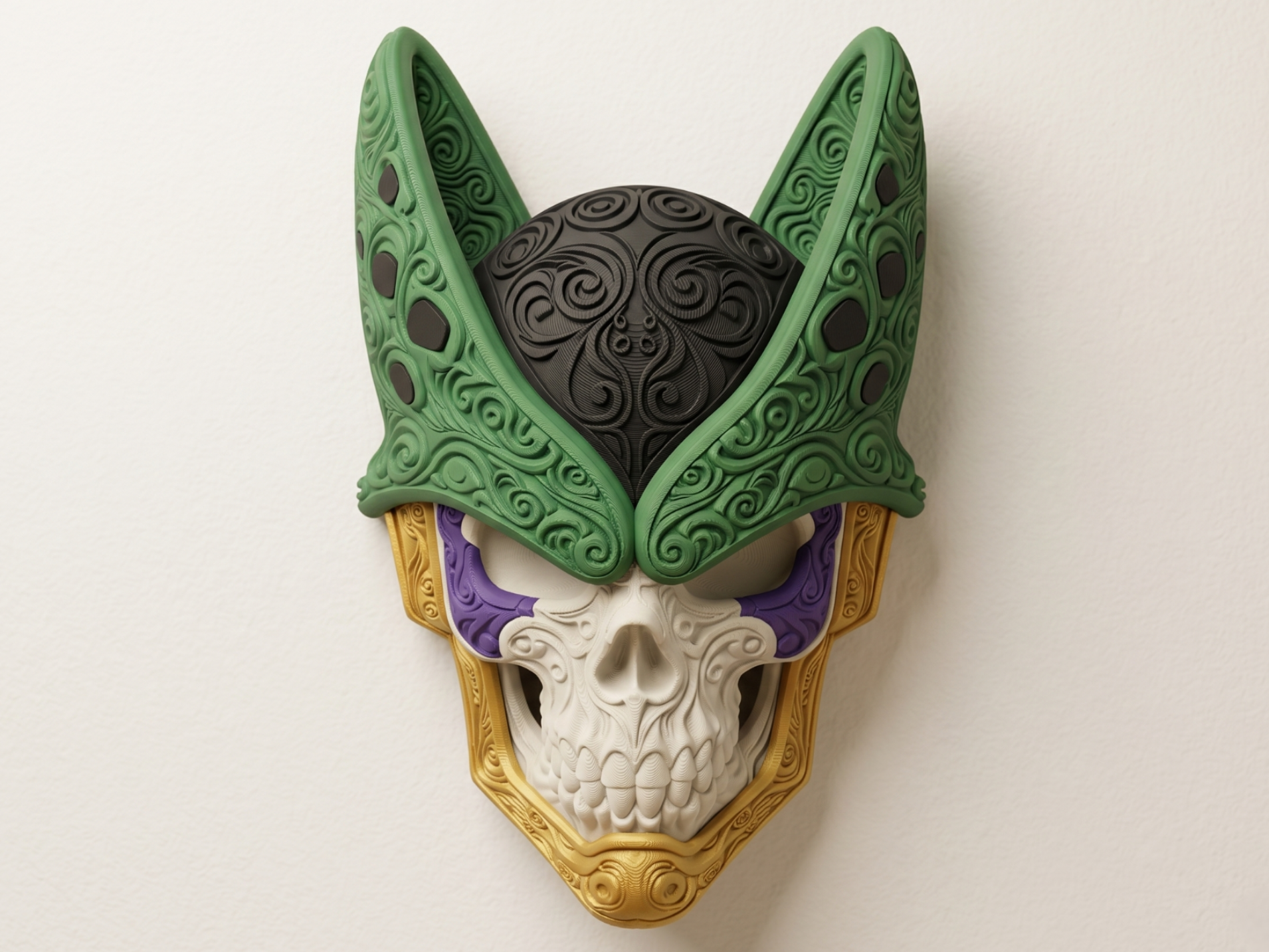 Bio-Android Skull 3D printed wall art by Mythical Makers 3D