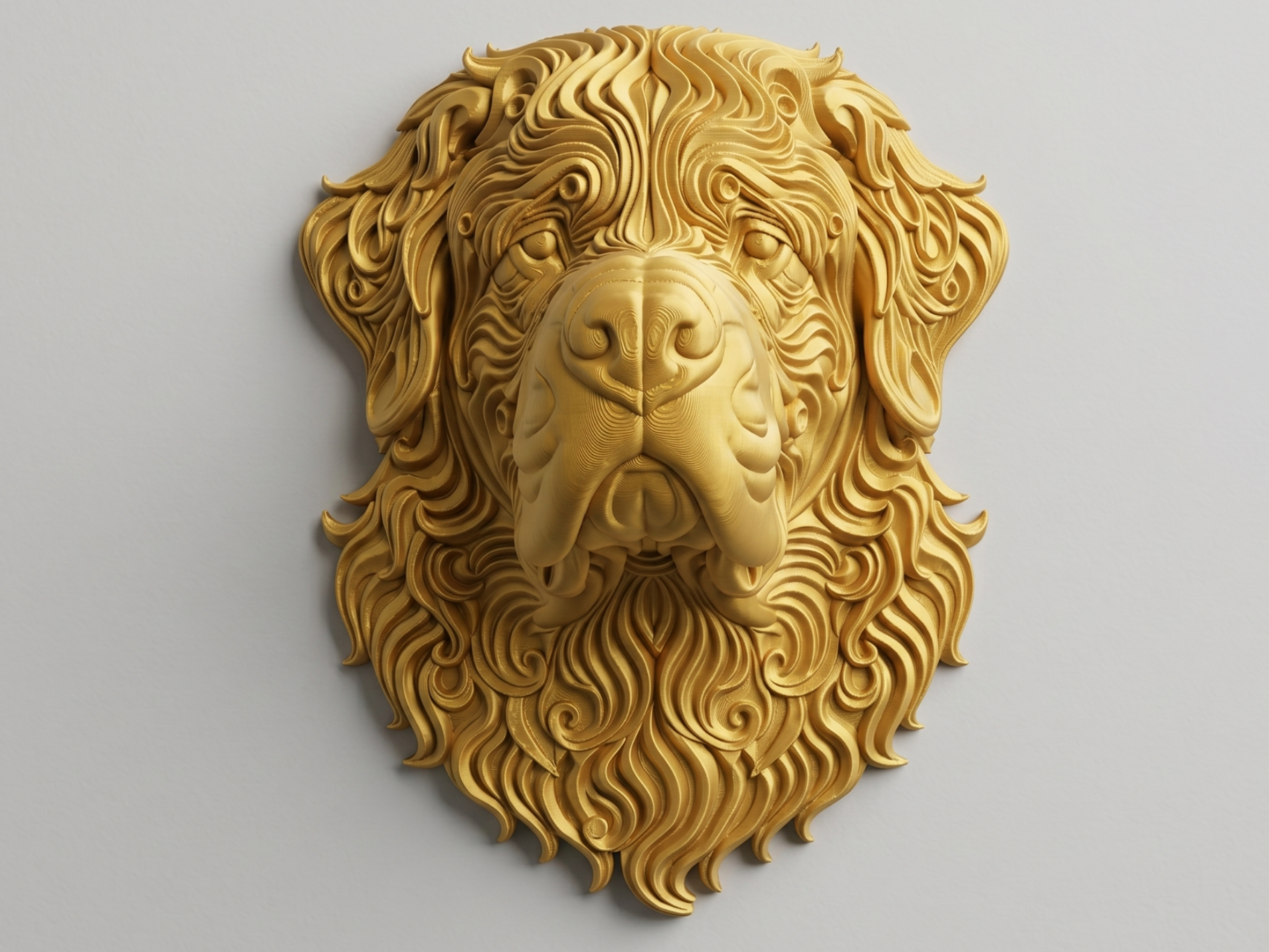 Saint Bernard 3D printed wall art by Mythical Makers 3D