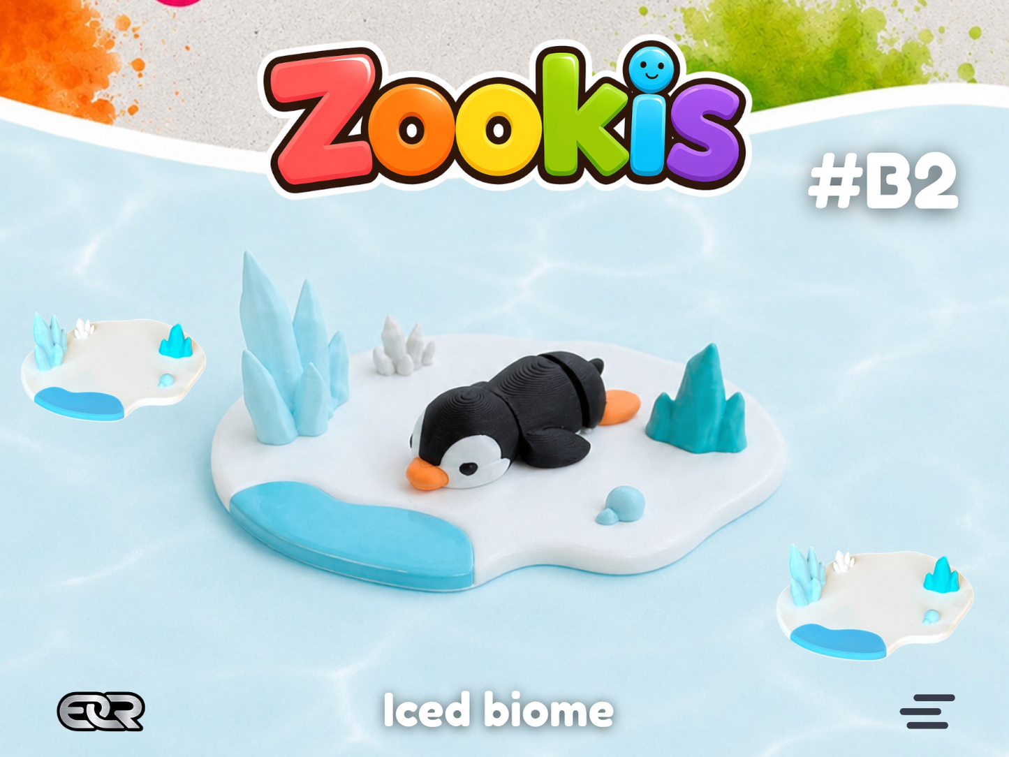 Ice Biome — Zookis Display Base — 3D printed by Mythical Makers 3D