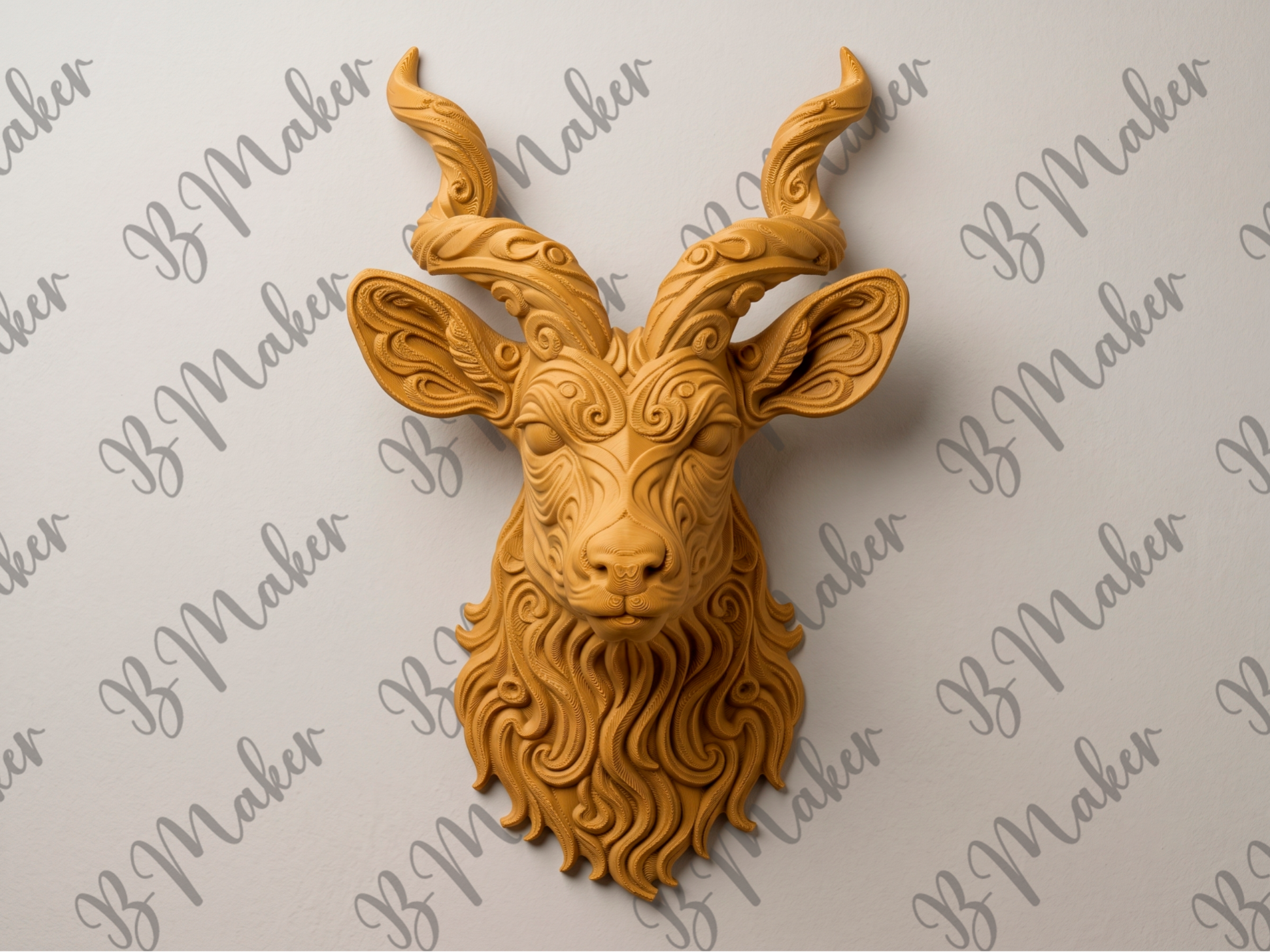Antelope 3D printed wall art by Mythical Makers 3D