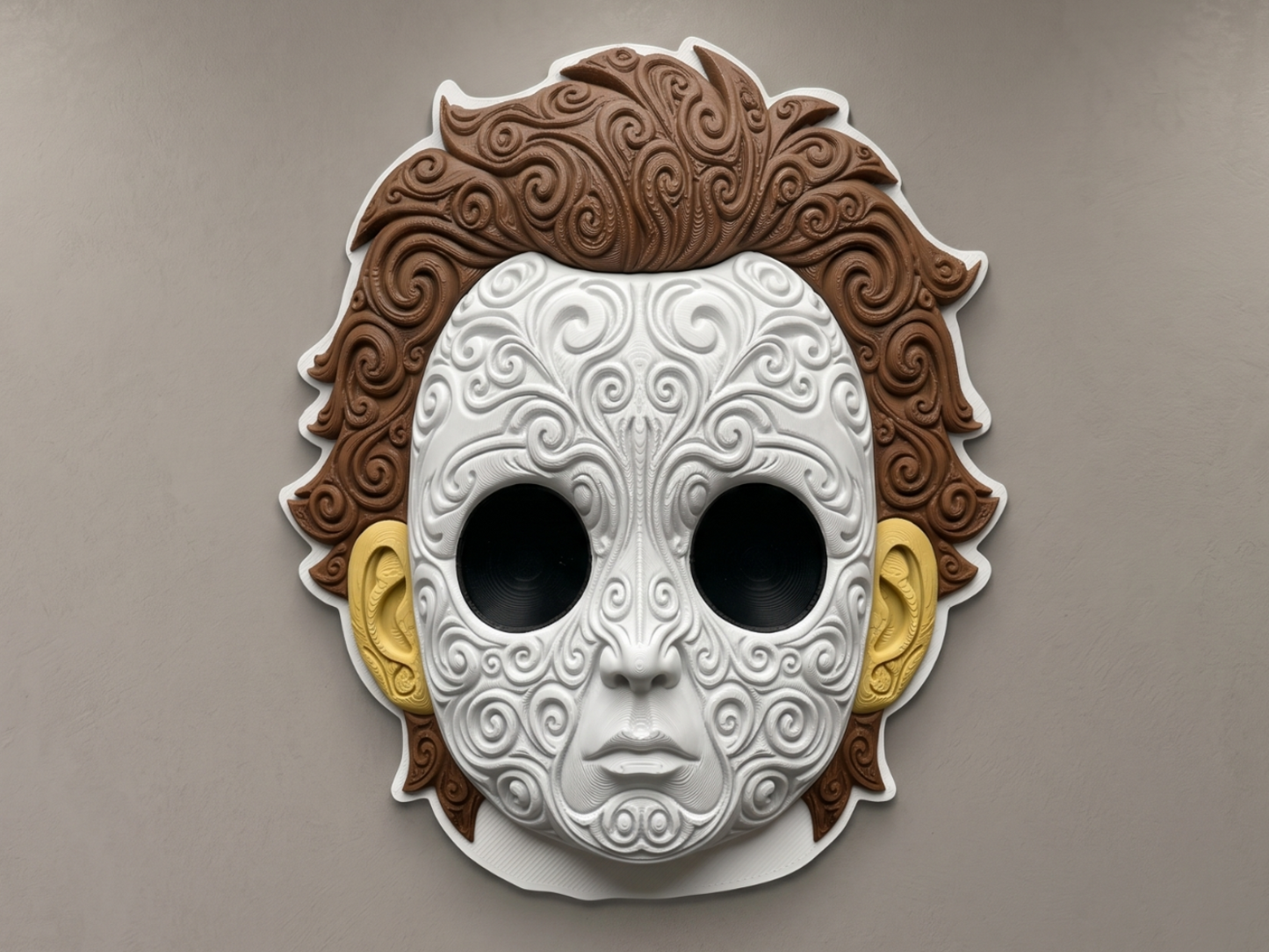 The Masked Shape 3D printed wall art by Mythical Makers 3D