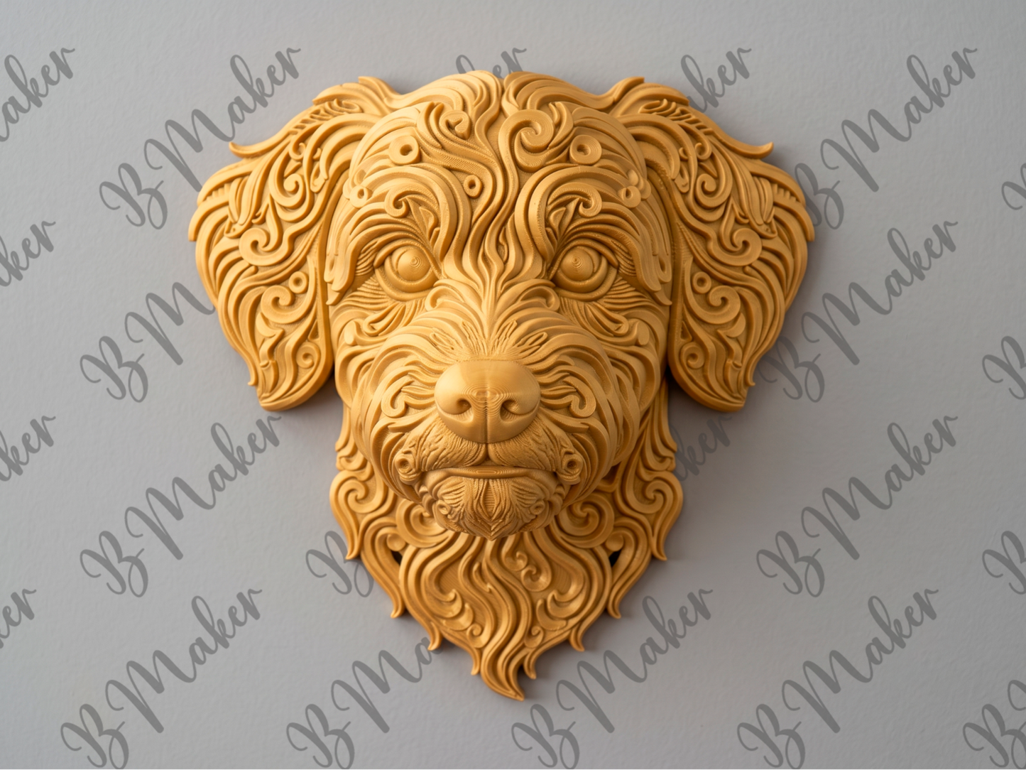 Bolonka Zwetna or Havanese Bichon 3D printed wall art by Mythical Makers 3D