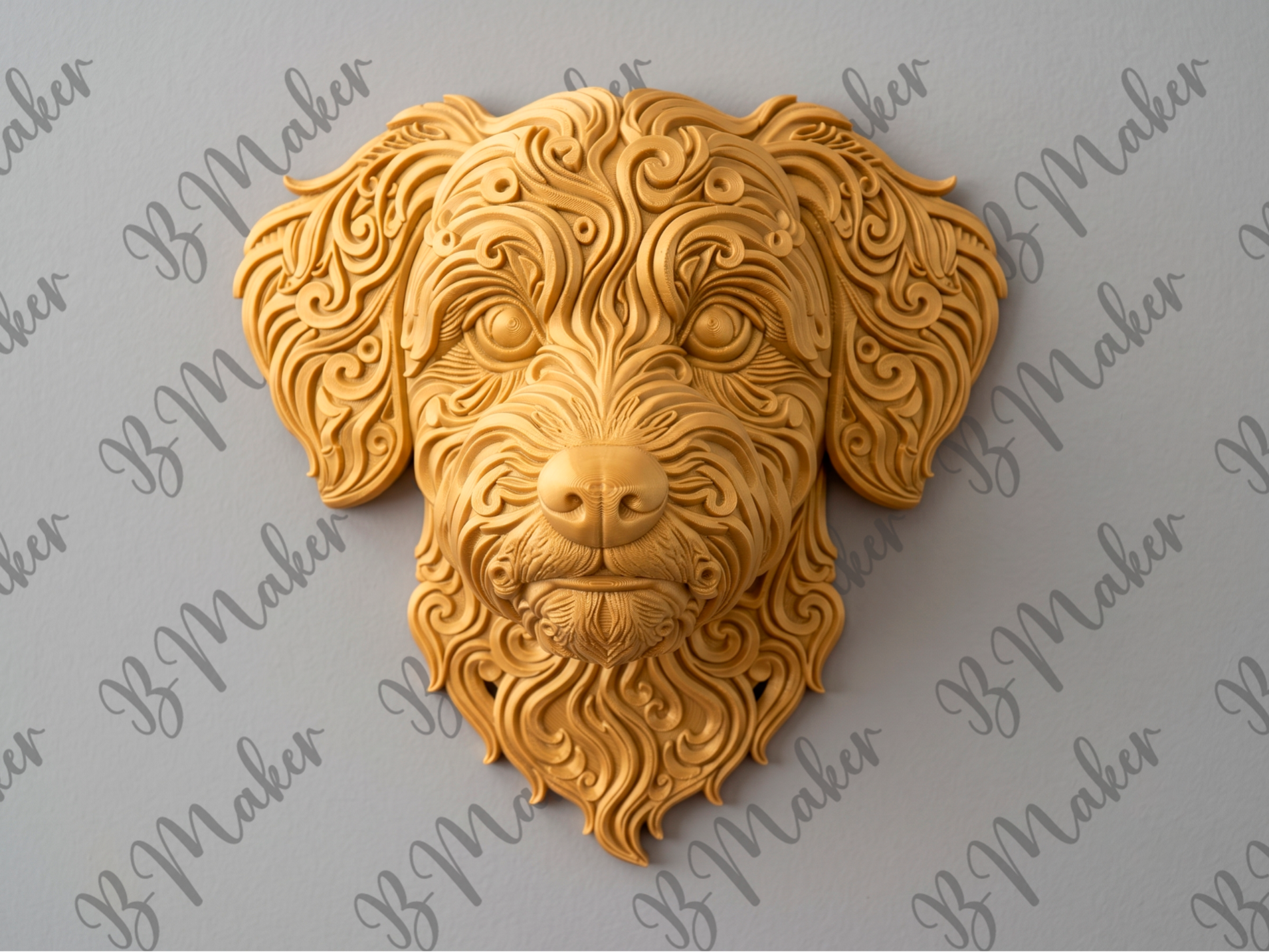 Bolonka Zwetna or Havanese Bichon 3D printed wall art by Mythical Makers 3D