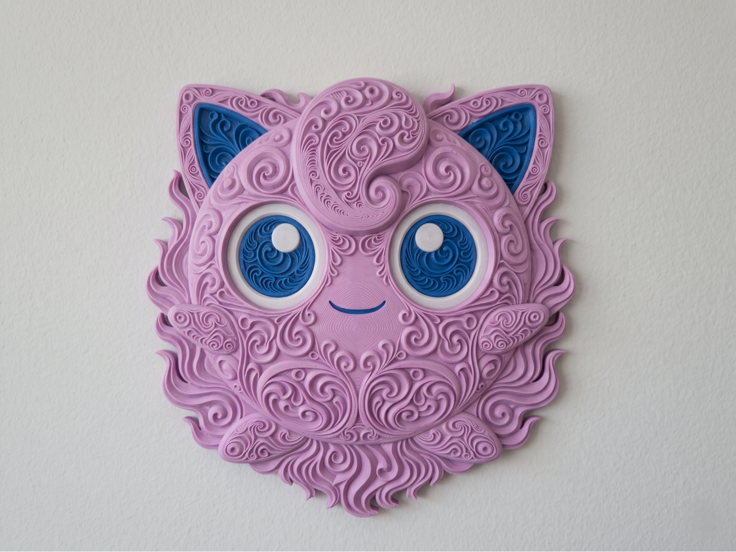 Lullapuff in Flames 3D printed wall art by Mythical Makers 3D