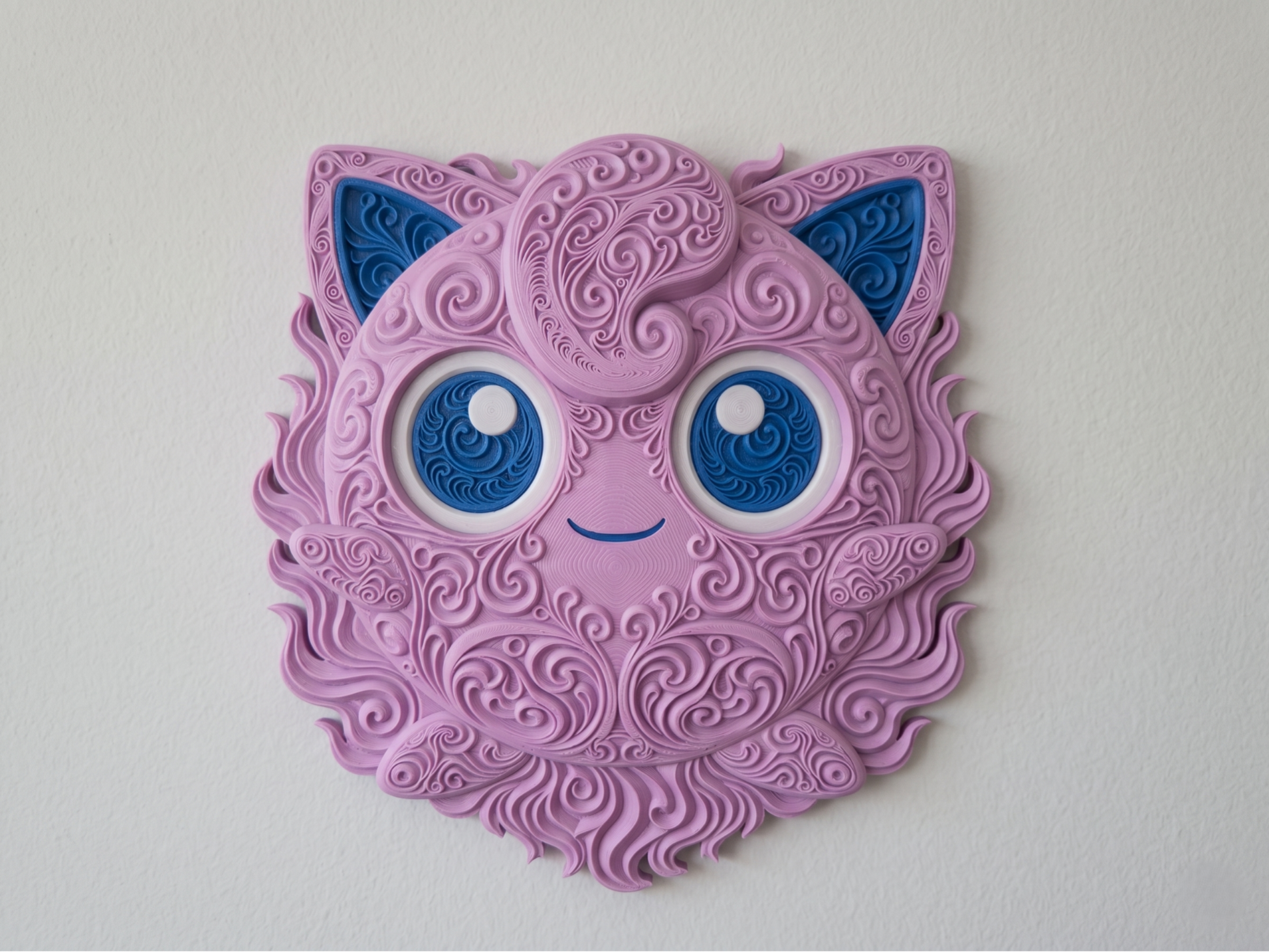 Lullapuff in Flames 3D printed wall art by Mythical Makers 3D