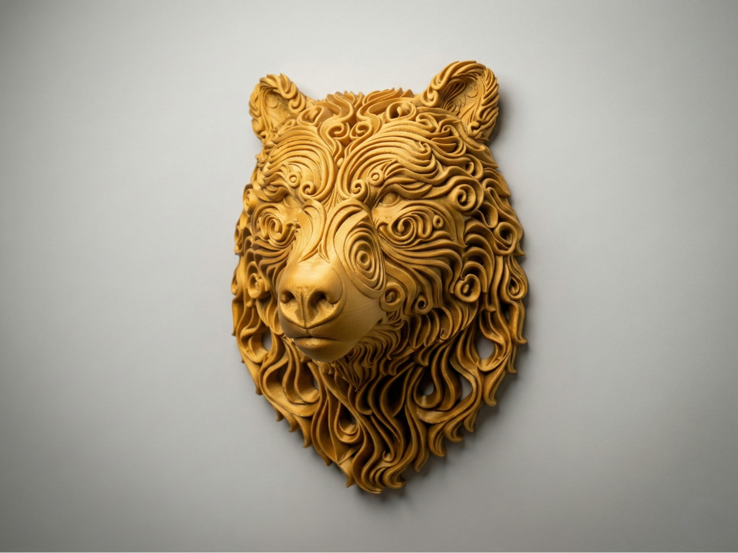 Bear 3D printed wall art by Mythical Makers 3D