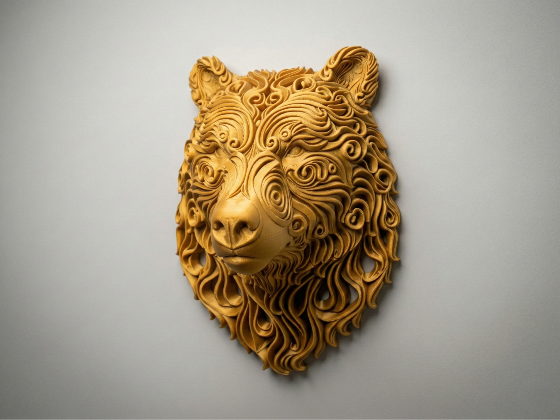 Bear 3D printed wall art by Mythical Makers 3D