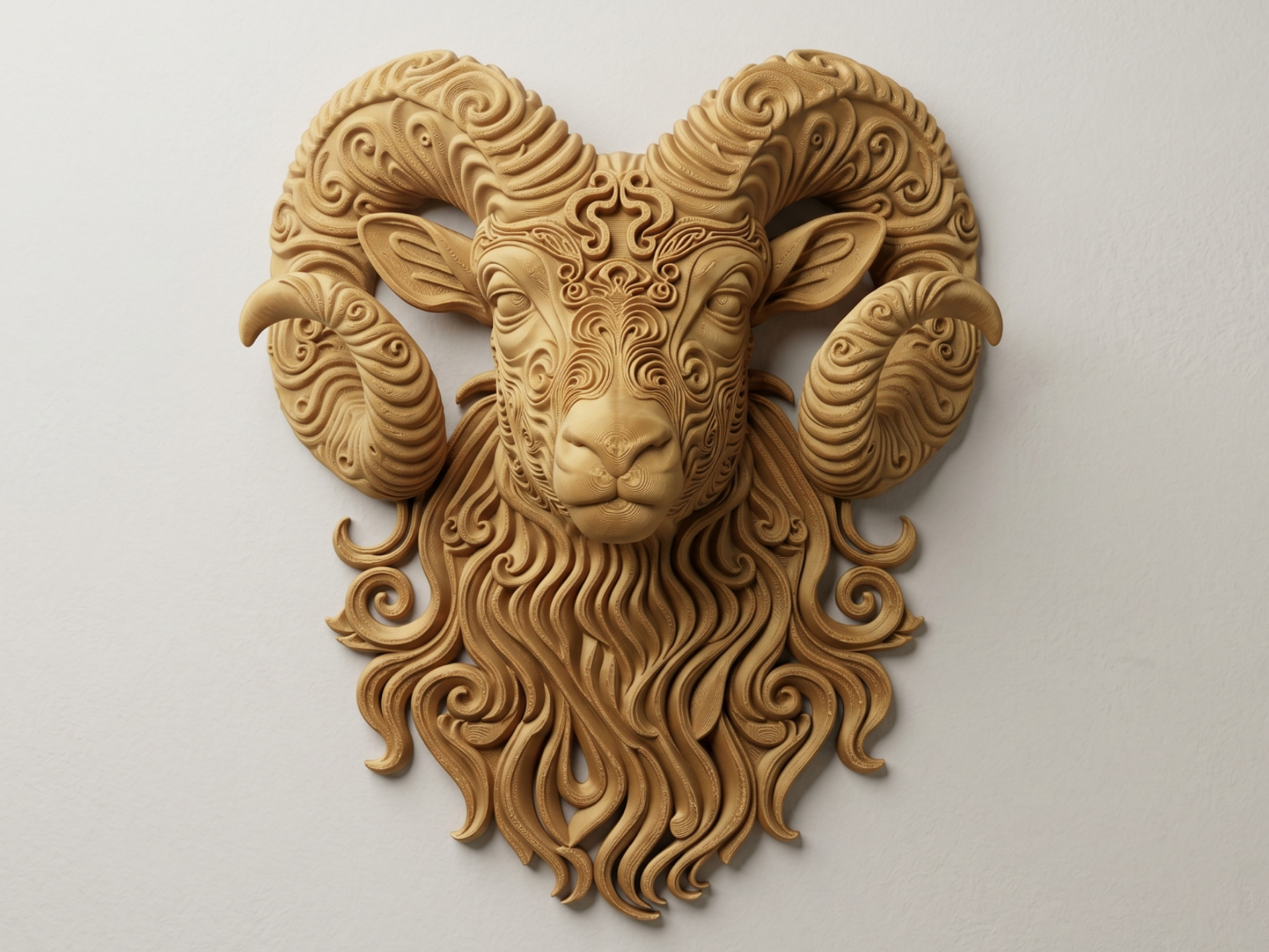 Aries 3D printed wall art by Mythical Makers 3D
