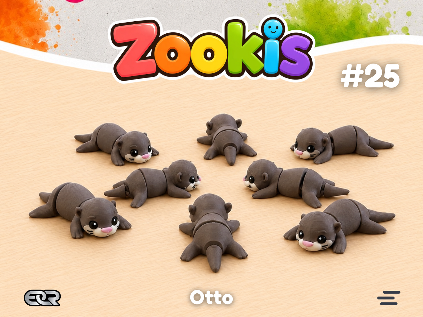 Otto the Otter — Zookis Mini — 3D printed by Mythical Makers 3D