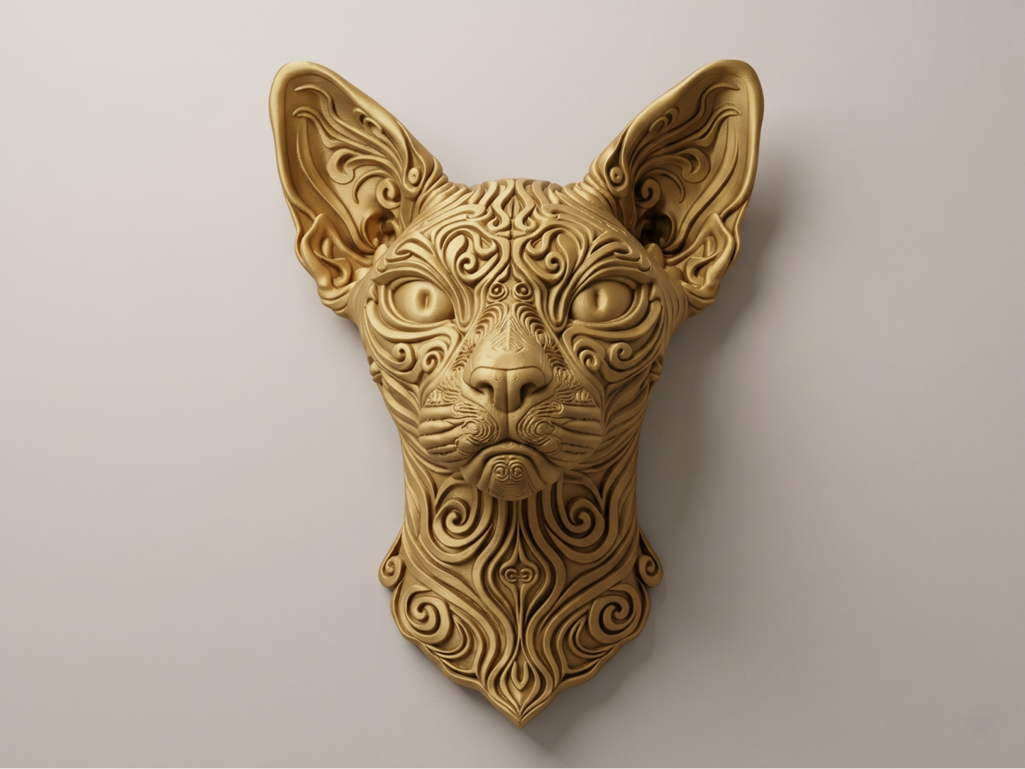 Sphynx Cat 3D printed wall art by Mythical Makers 3D
