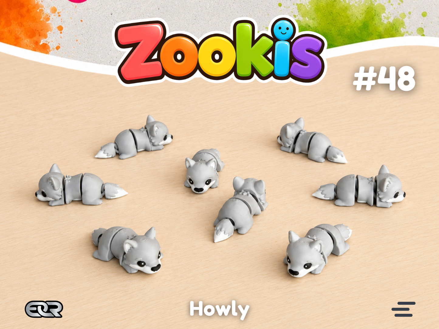 Howly the Wolf — Zookis Mini — 3D printed by Mythical Makers 3D