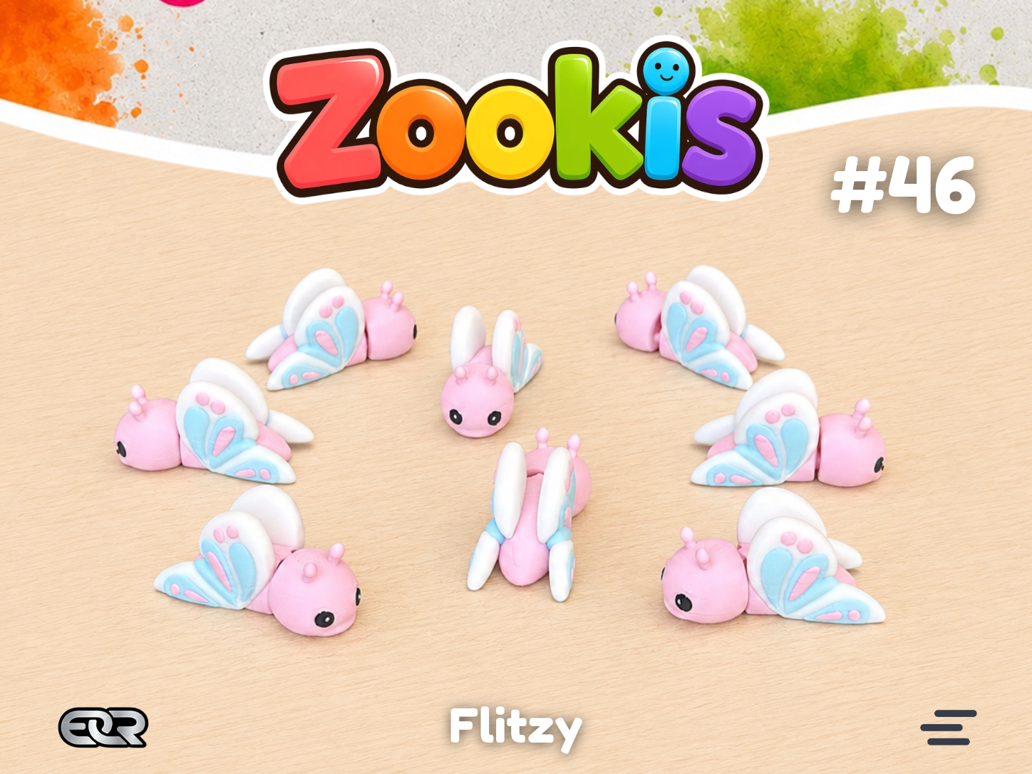 Flitzy the Butterfly — Zookis Mini — 3D printed by Mythical Makers 3D