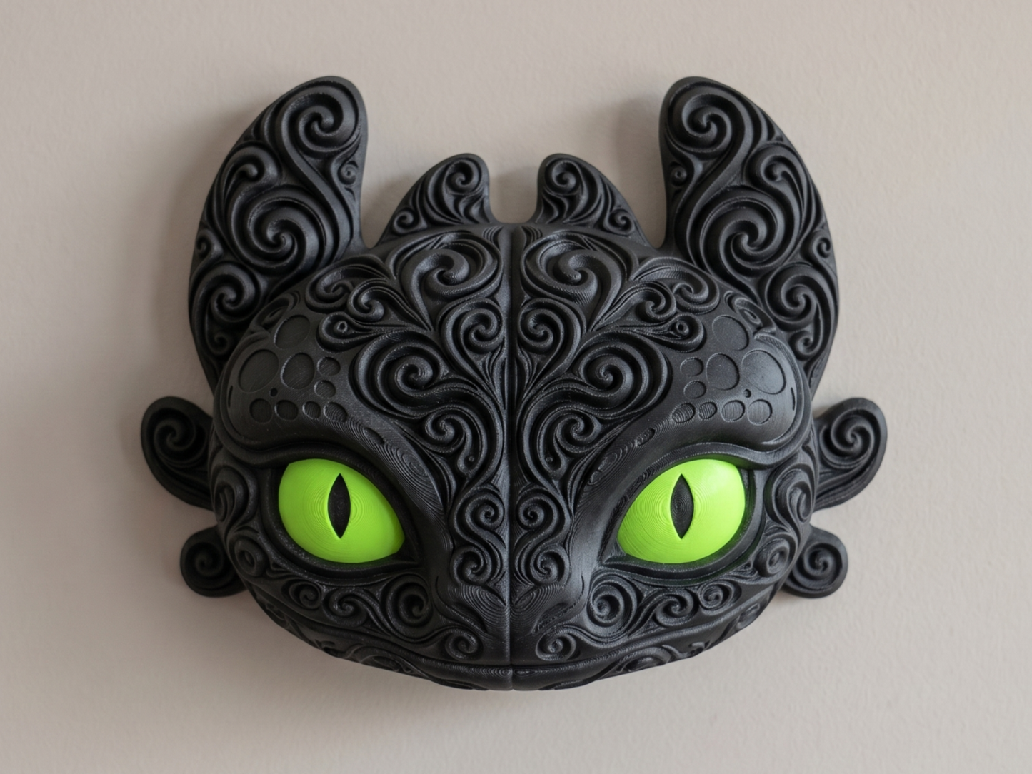 The Night Dragon 3D printed wall art by Mythical Makers 3D