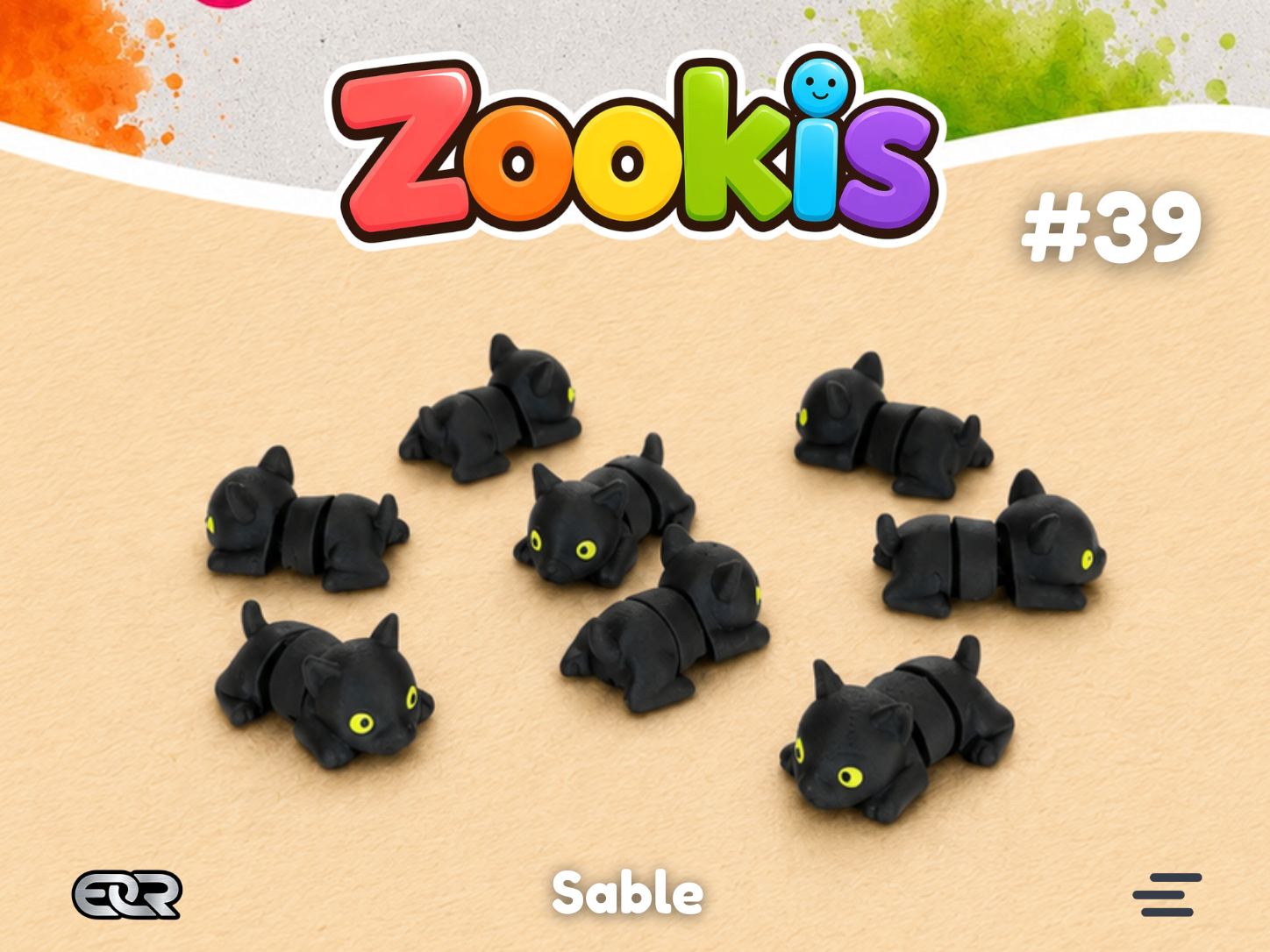 Sable the Black Panther — Zookis Mini — 3D printed by Mythical Makers 3D
