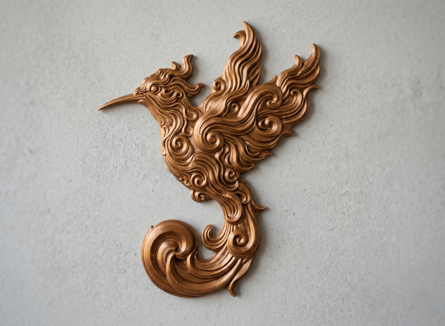 Ornamental Hummingbird wall art — view 2
