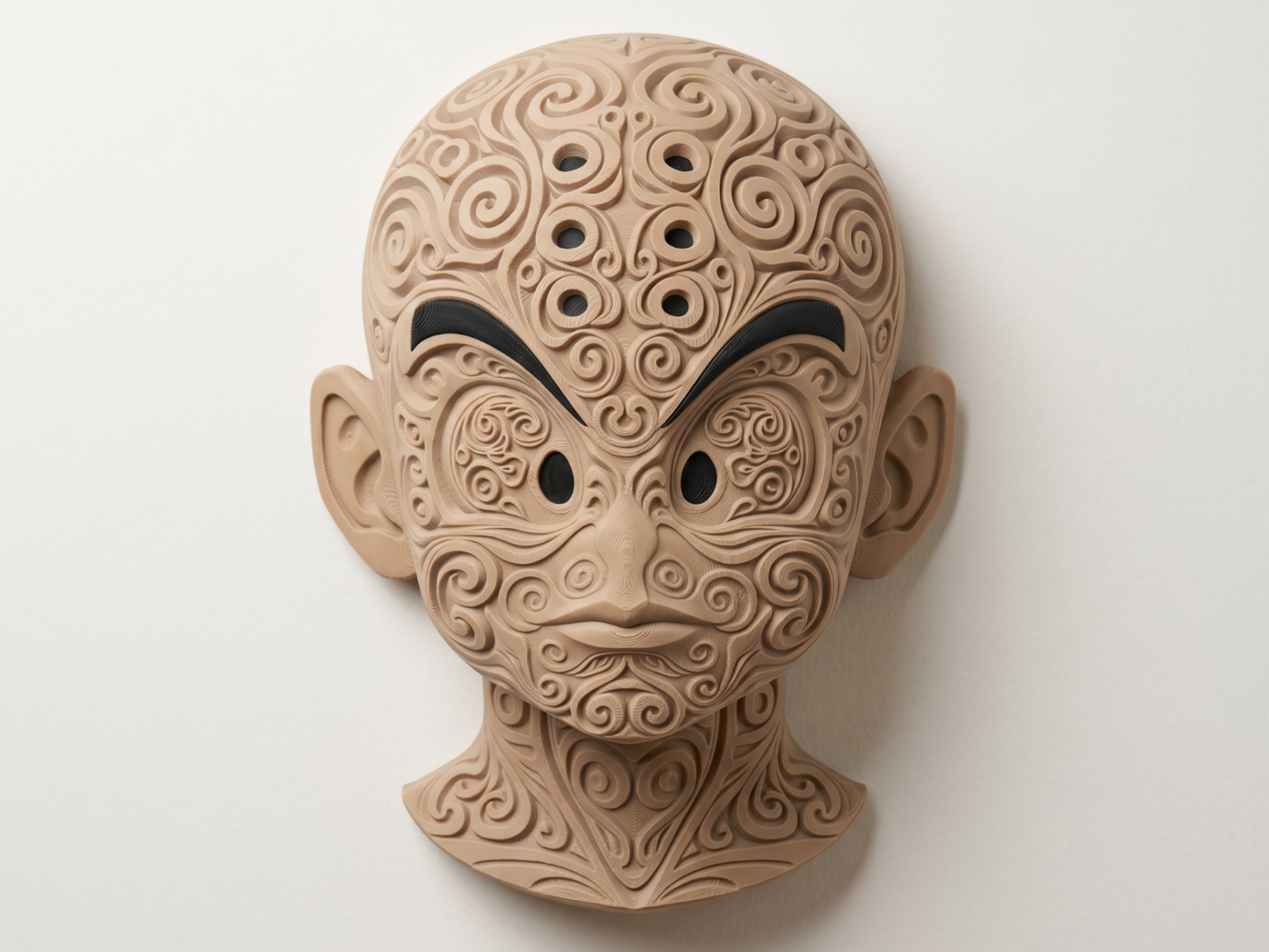 The Bald Disciple 3D printed wall art by Mythical Makers 3D