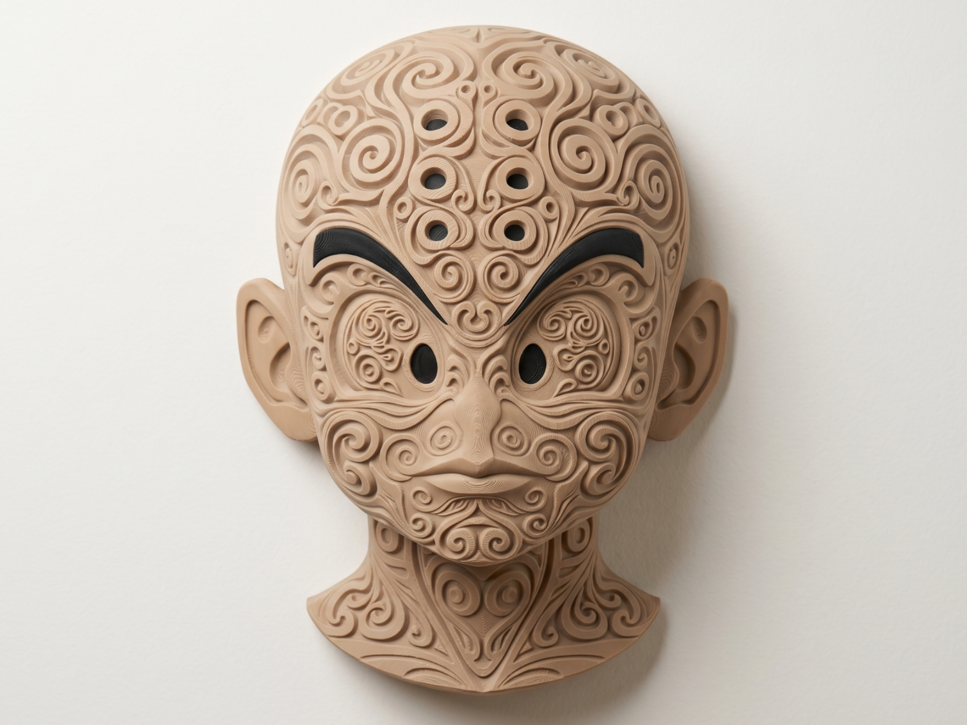 The Bald Disciple 3D printed wall art by Mythical Makers 3D