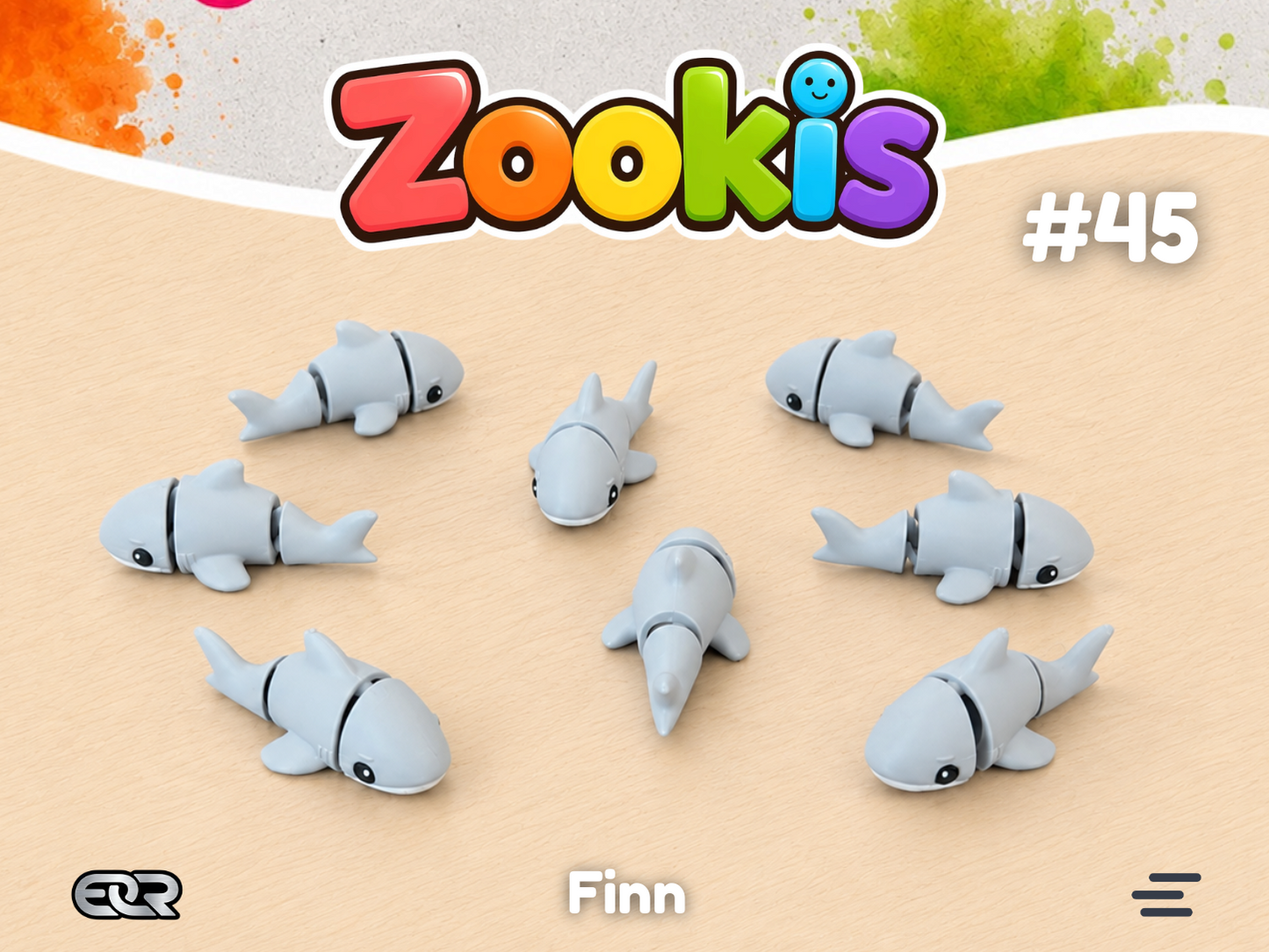 Finn the Shark — Zookis Mini — 3D printed by Mythical Makers 3D