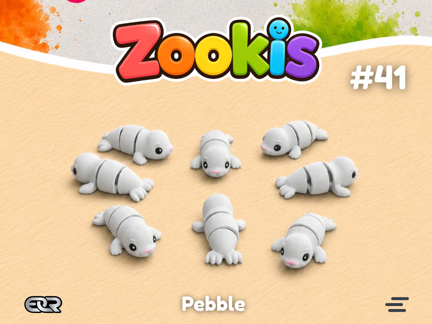 Pebble the Seal — Zookis Mini — 3D printed by Mythical Makers 3D