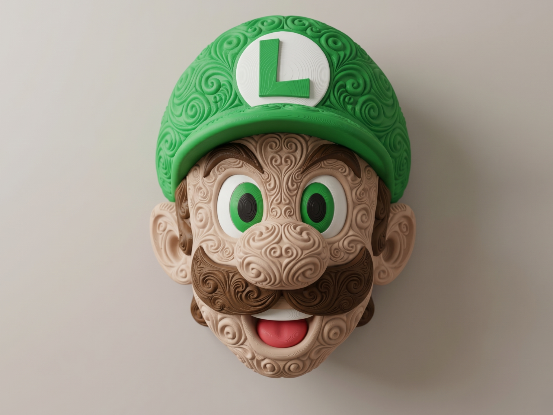 The Green Overalls 3D printed wall art by Mythical Makers 3D
