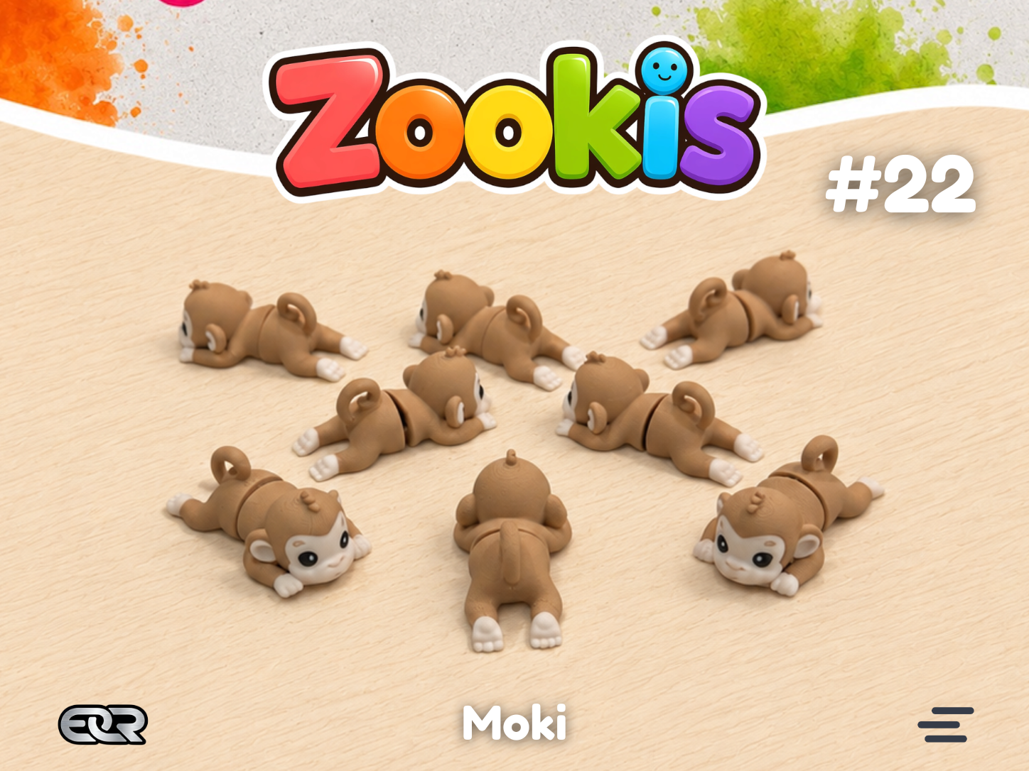 Moki the Monkey — Zookis Mini — 3D printed by Mythical Makers 3D