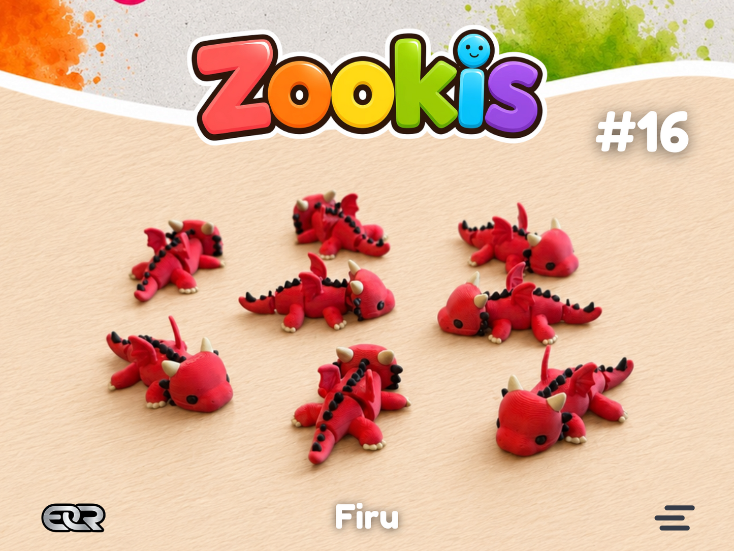 Firu the Dragon — Zookis Mini — 3D printed by Mythical Makers 3D