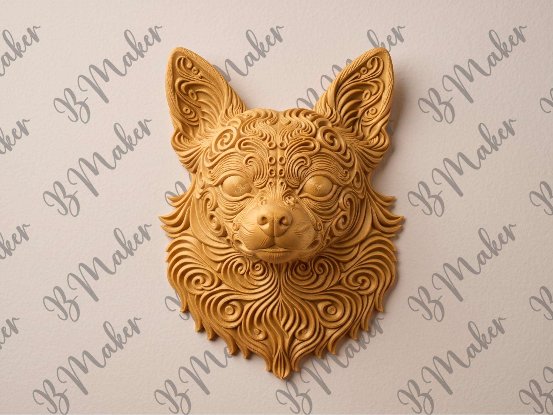 Chihuahua 3D printed wall art by Mythical Makers 3D