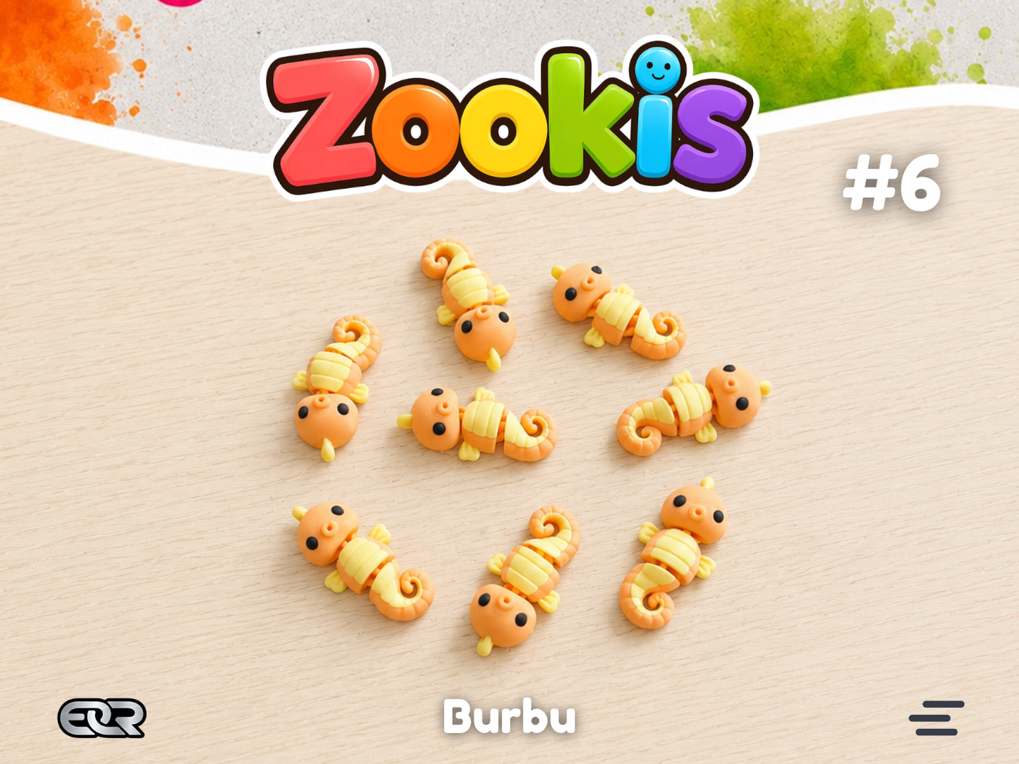 Burbu the Seahorse — Zookis Mini — 3D printed by Mythical Makers 3D