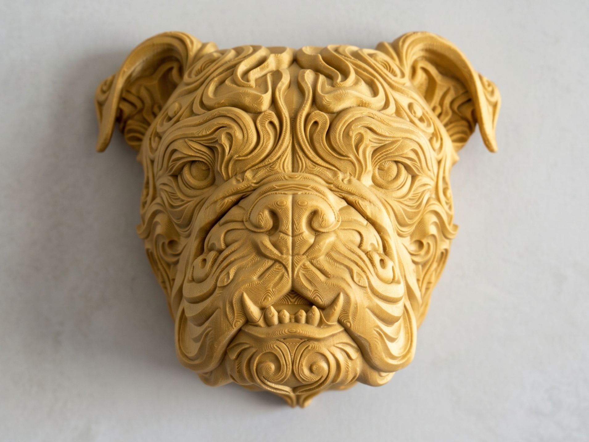 English Bulldog II 3D printed wall art by Mythical Makers 3D