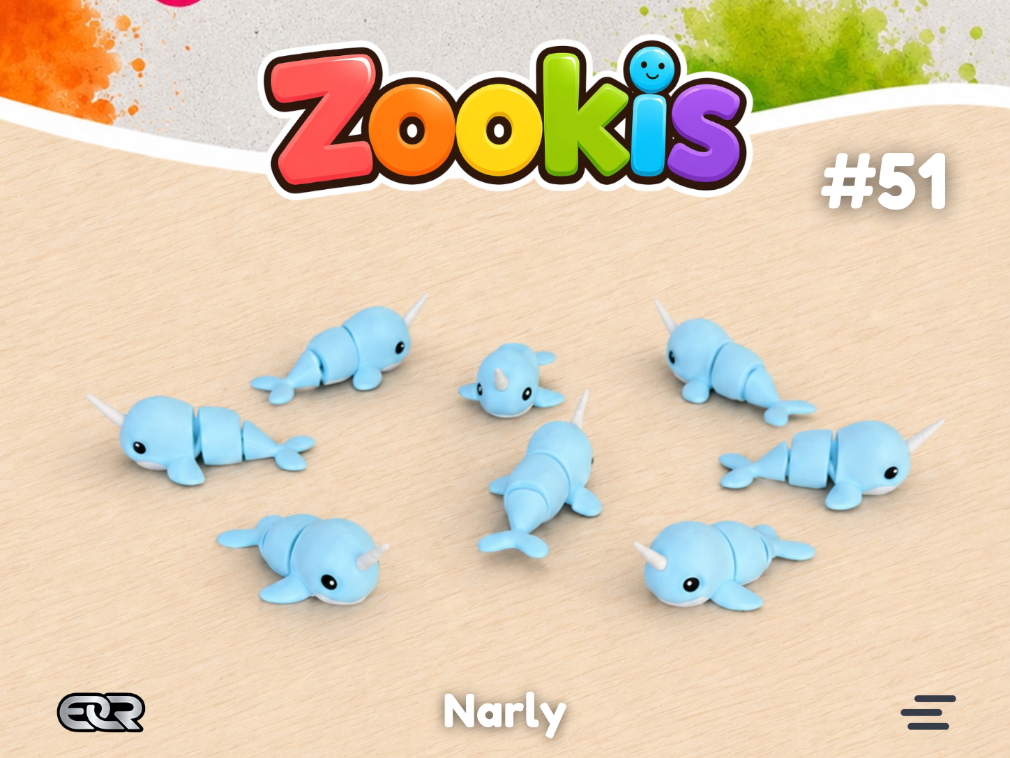Narly the Narwhal — Zookis Mini — 3D printed by Mythical Makers 3D