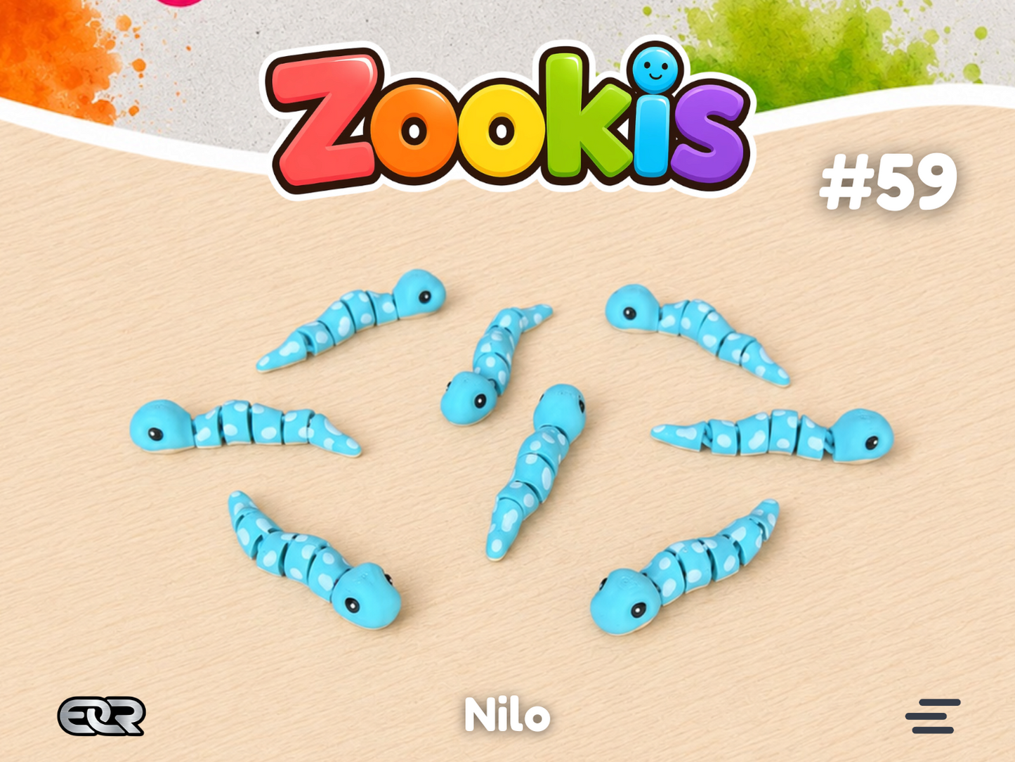Nilo the Snake — Zookis Mini — 3D printed by Mythical Makers 3D