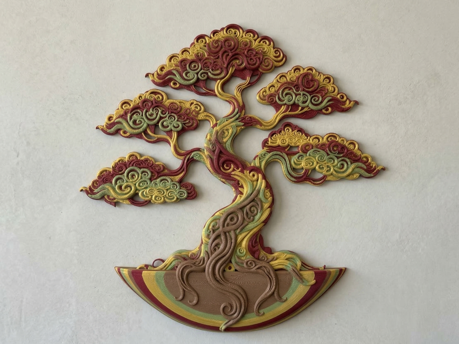 Bonsai 3D printed wall art by Mythical Makers 3D