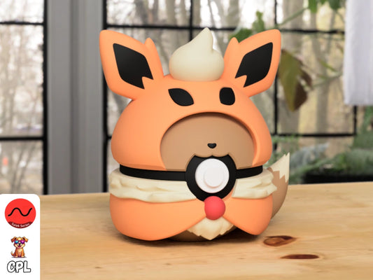 Themed Monster Ball - Eevee Flareon Poncho Inspired