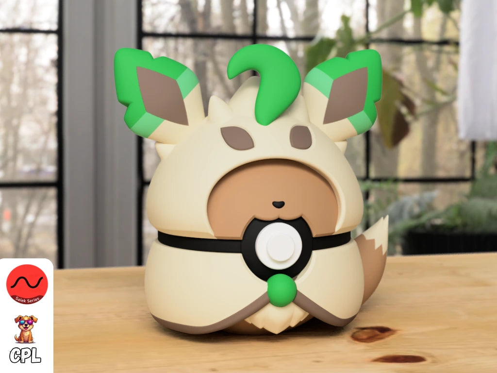 Themed Monster Ball - Eevee Leafeon Poncho Inspired