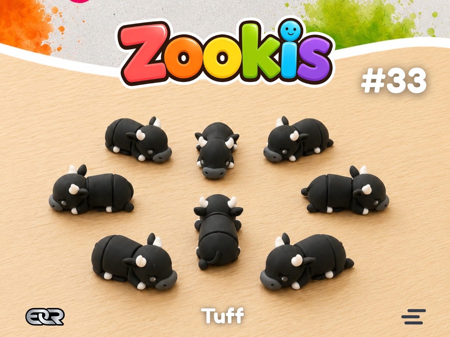 Tuff the Black Bull — Zookis Mini — 3D printed by Mythical Makers 3D