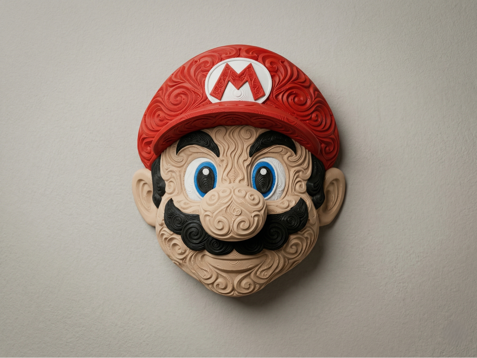 The Red Overalls 3D printed wall art by Mythical Makers 3D