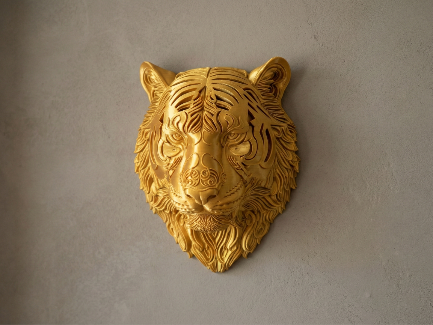 Tiger 3D printed wall art by Mythical Makers 3D