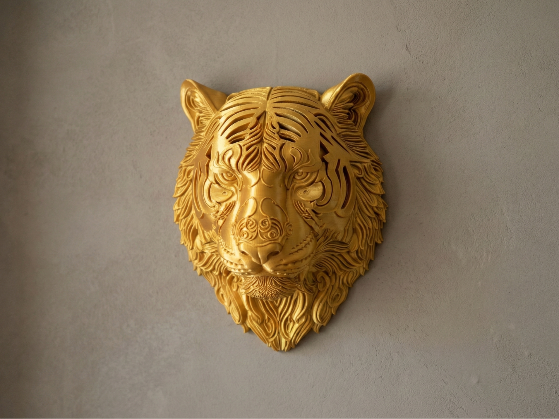 Tiger 3D printed wall art by Mythical Makers 3D