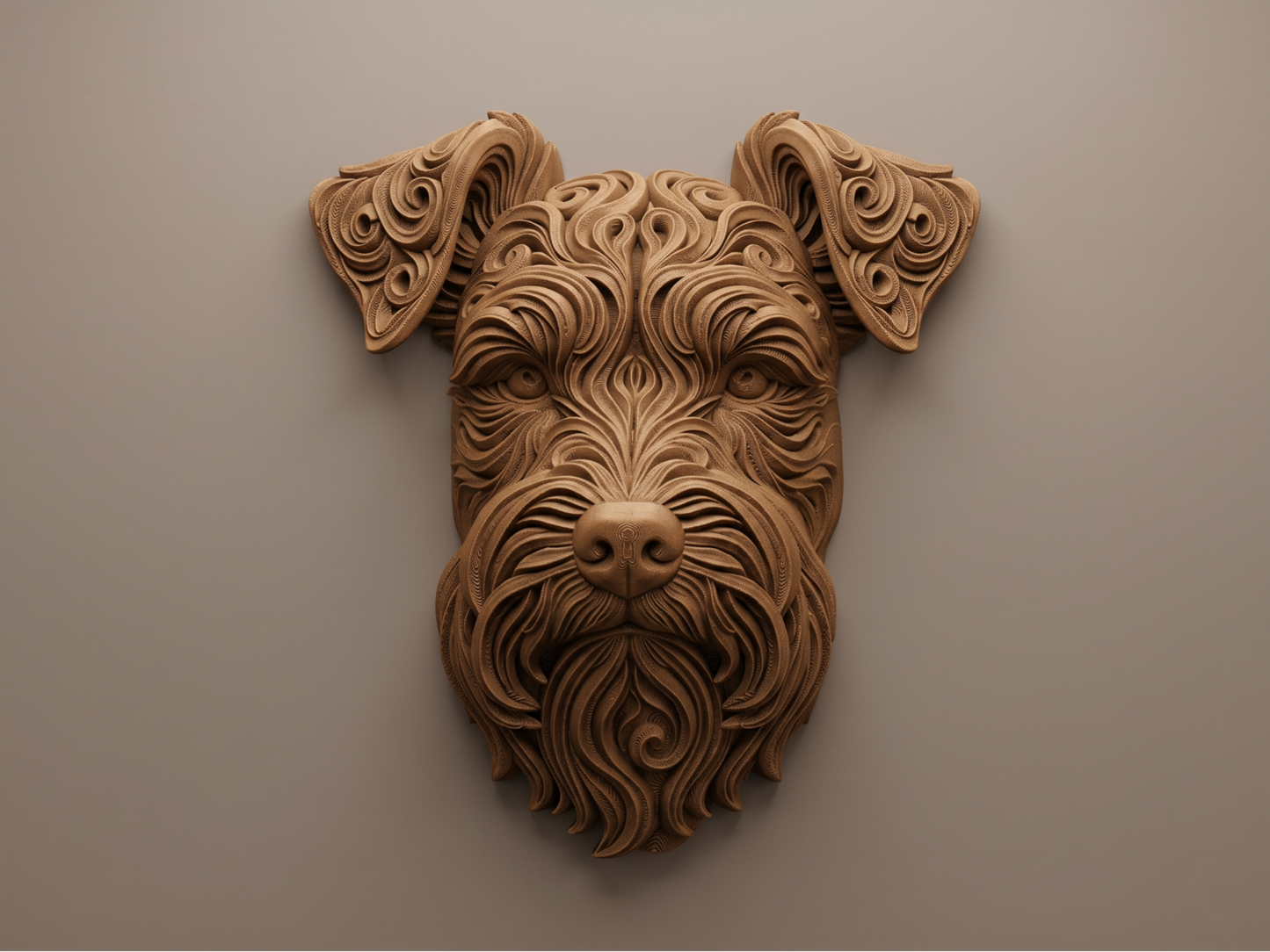 Miniature Schnauzer 3D printed wall art by Mythical Makers 3D