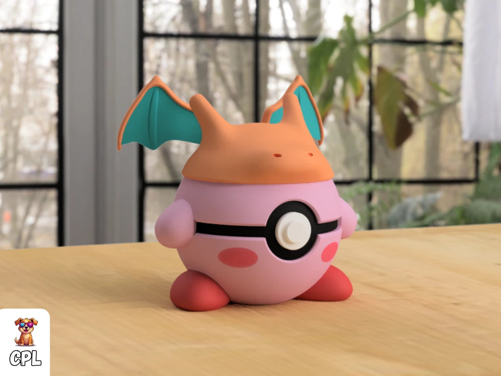 Themed Monster Ball - Kirby Charizard Hat Inspired