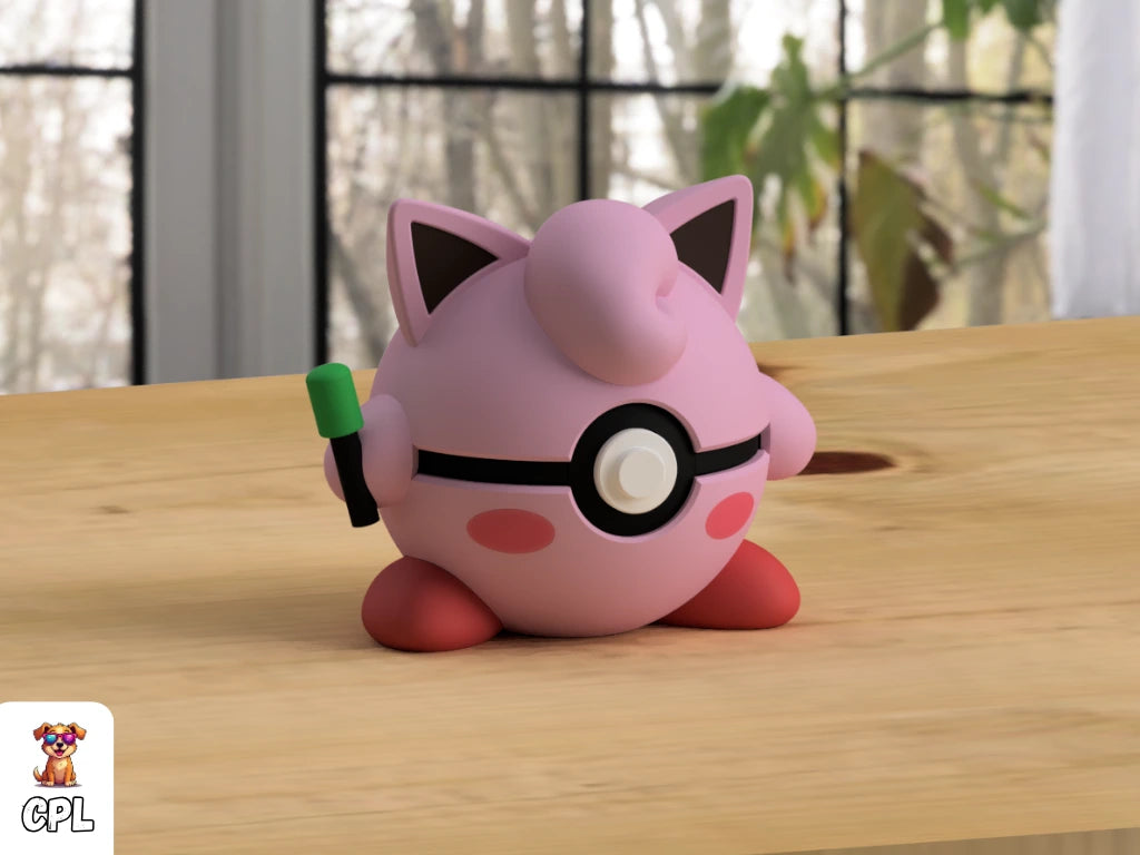 Themed Monster Ball - Kirby Jigglypuff Inspired