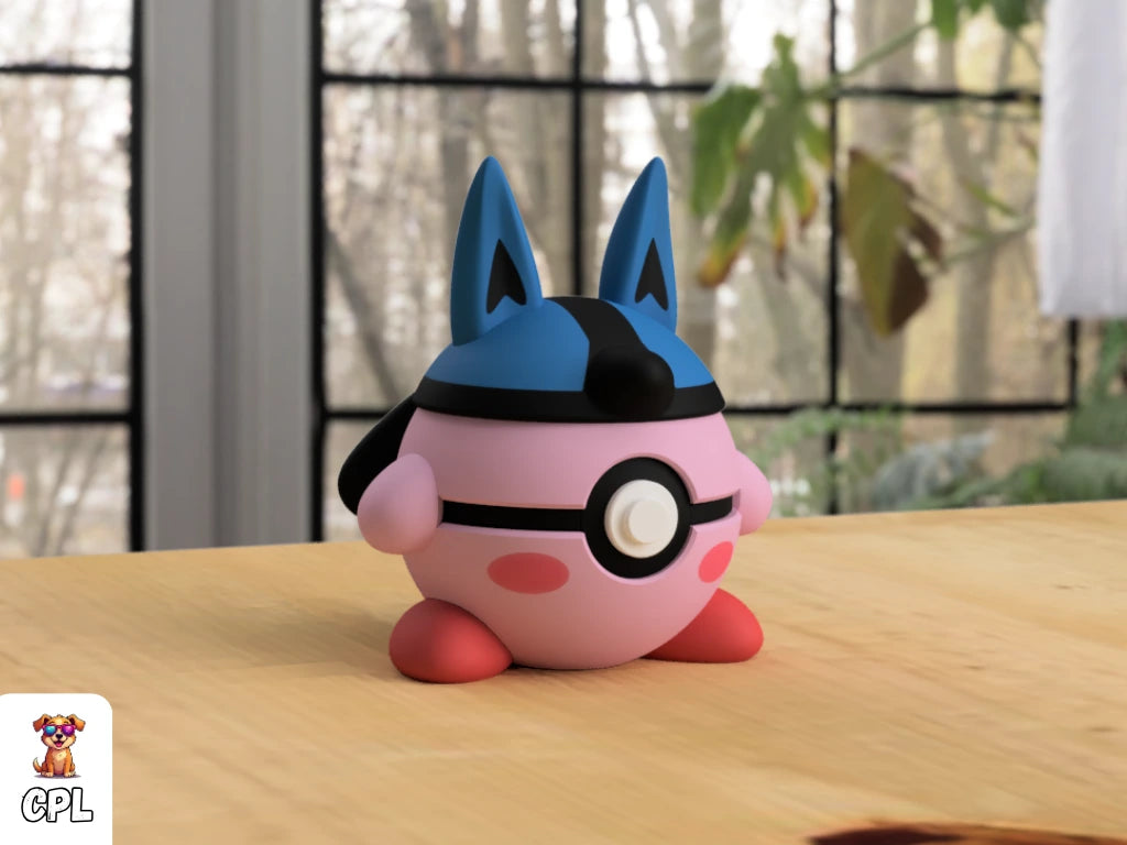 Themed Monster Ball - Kirby Lucario Hat Inspired