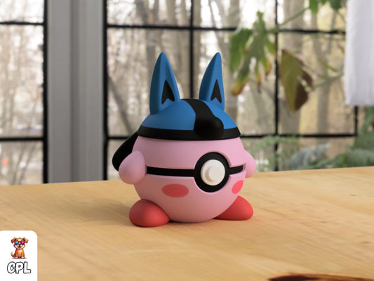 Themed Monster Ball - Kirby Lucario Hat Inspired