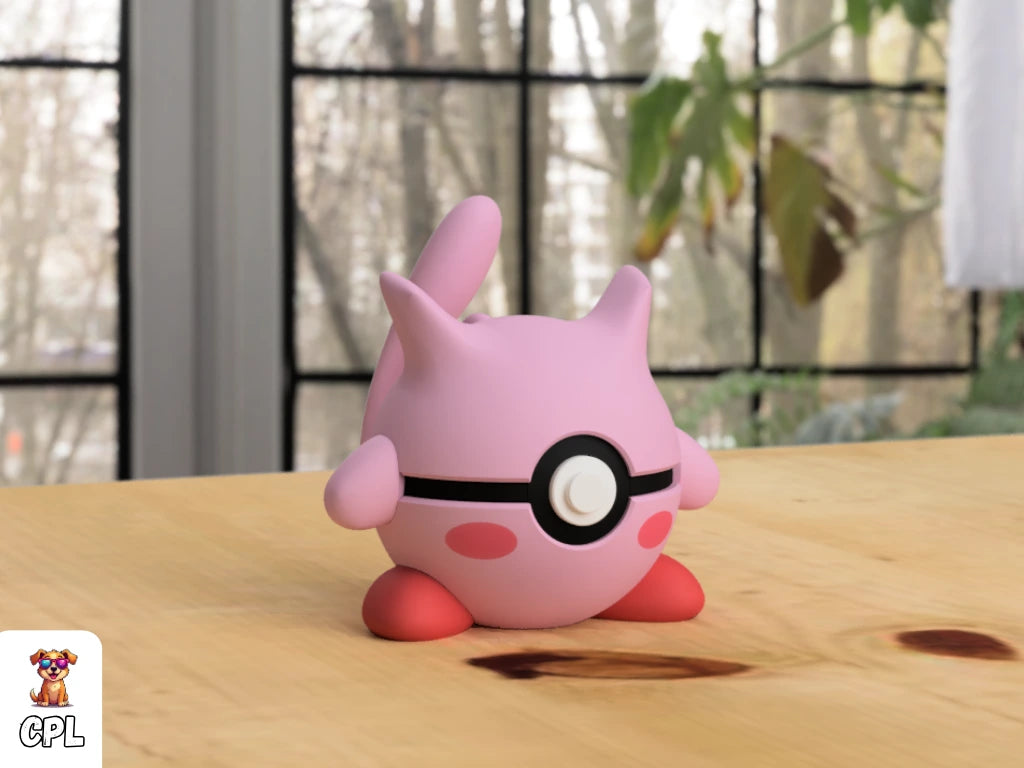 Themed Monster Ball - Kirby Mewtwo Inspired